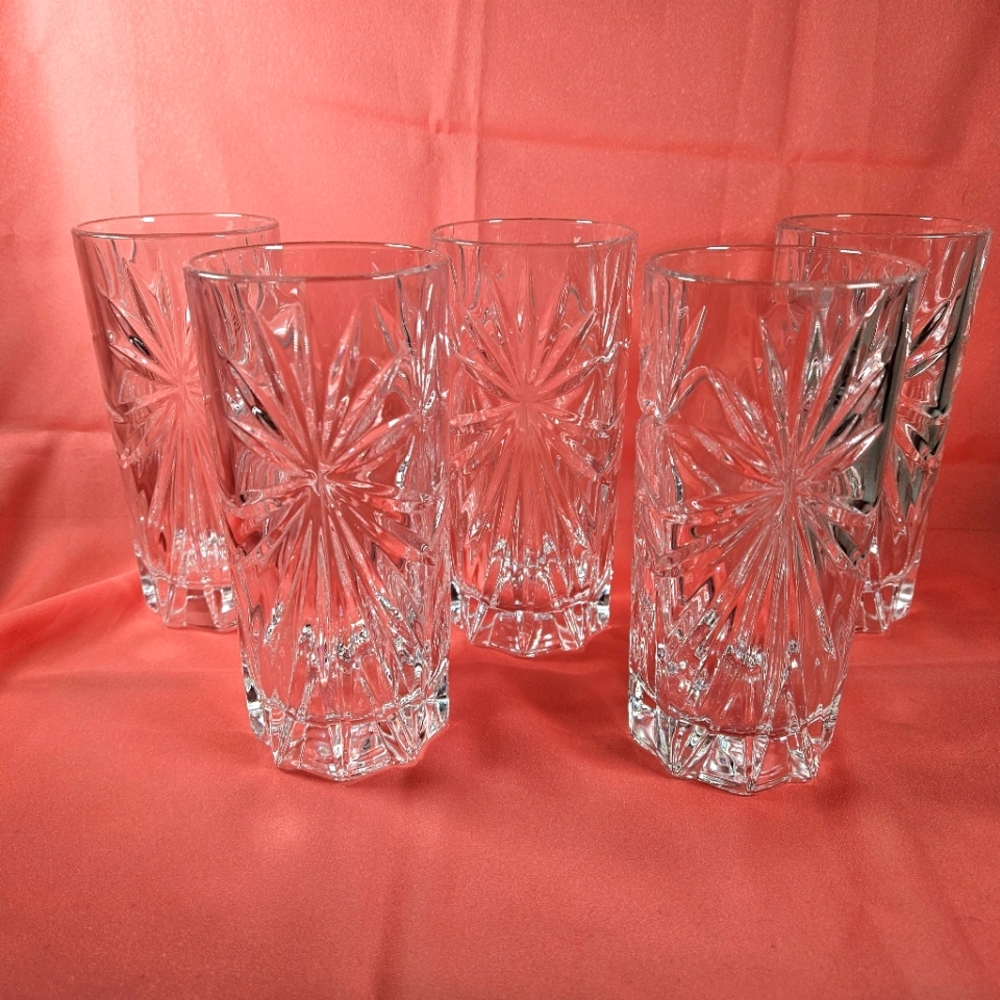 5 RCR Crystal highball glasses